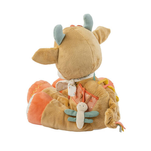 Peluche d'activités vache Mila beige - NATTOU