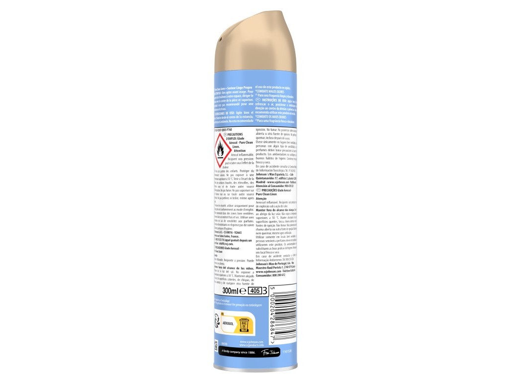 AEROSSOL GLADE FRESCOR ROUPA 300ML