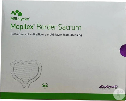 Mepilex Border Sacrum Ag 18x18cm Pansement Hydrocellulaire Antimicrobien 5 Pansements
