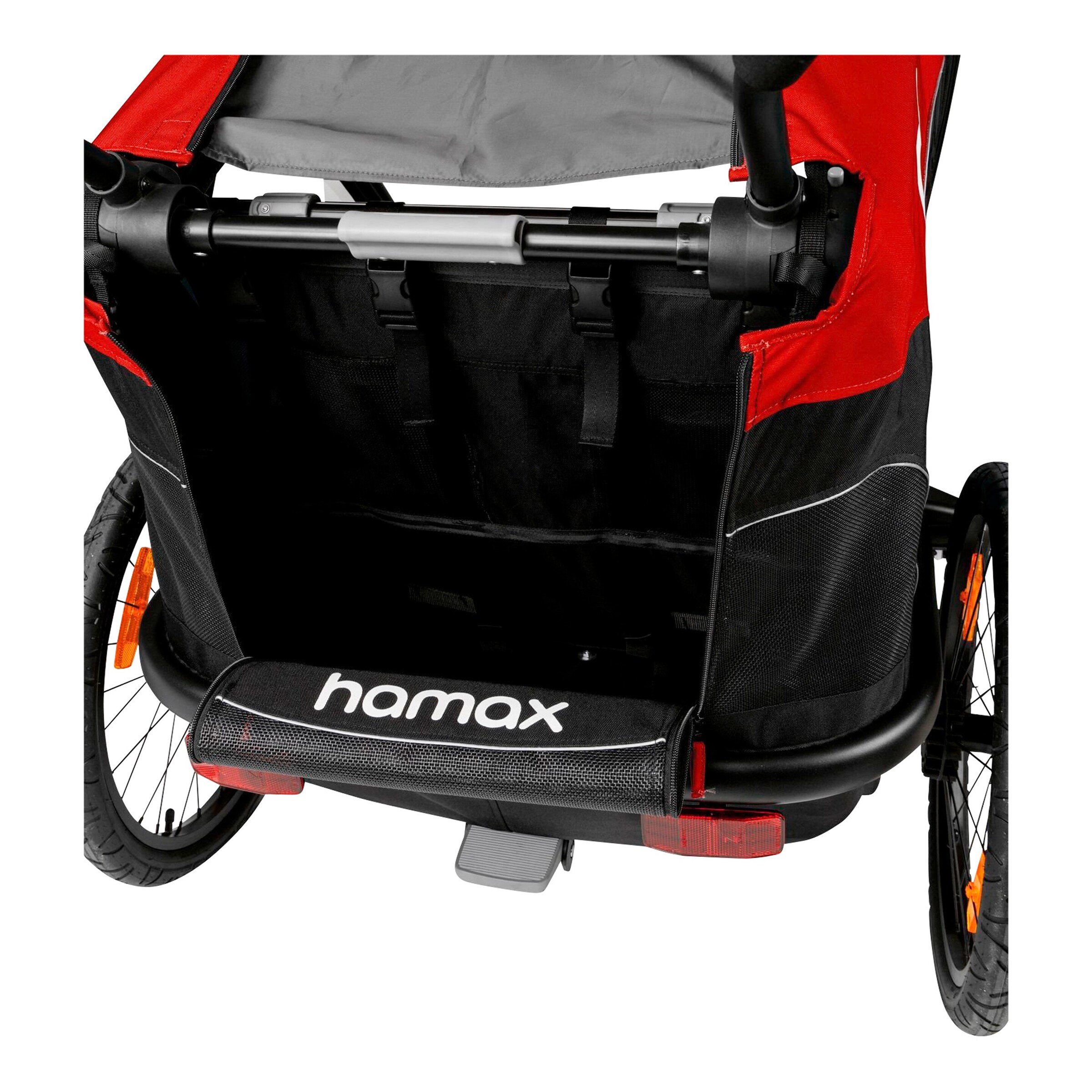 hamax Outback Fahrradanhänger red / black