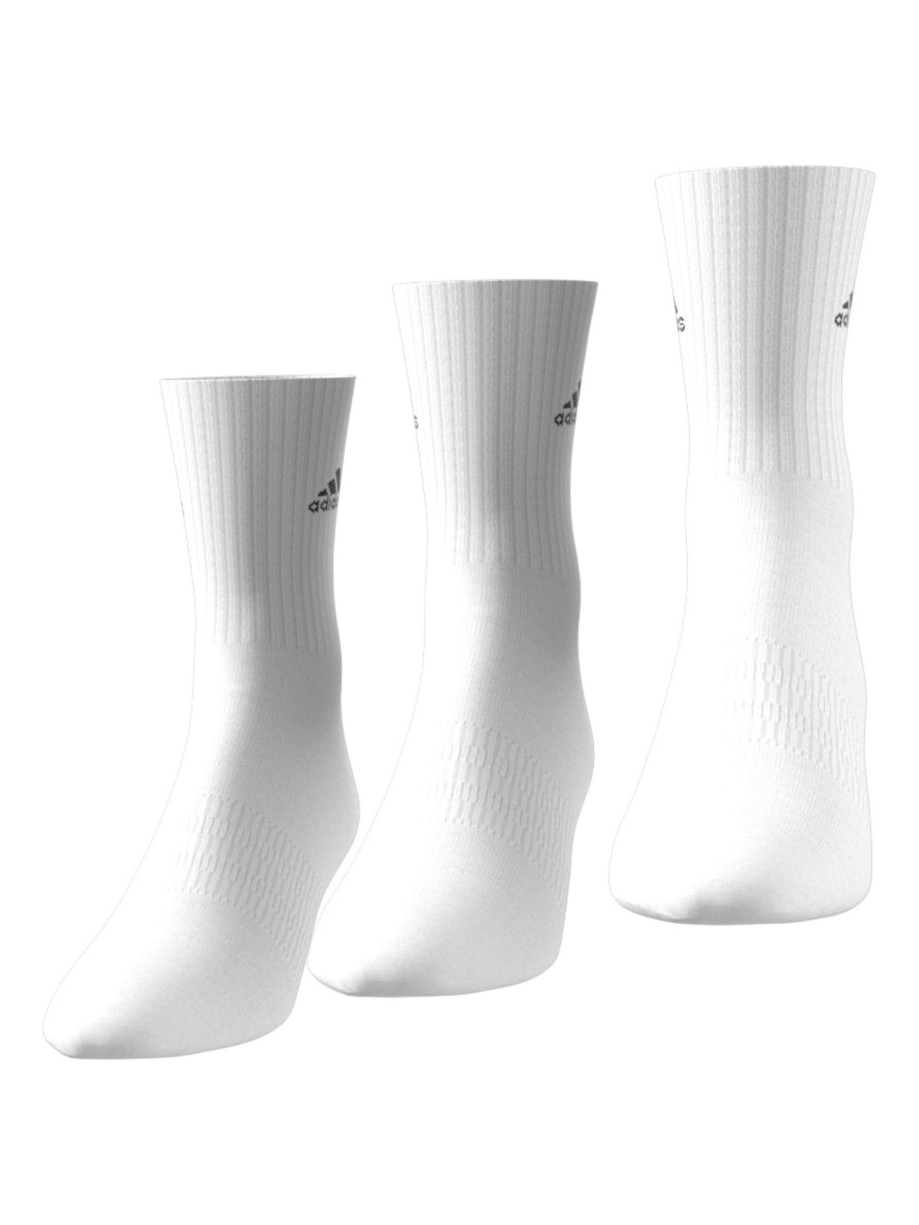 Duivenwit - Verpakking van 3 - Verpakking van 3 zachte adidas crew sokken