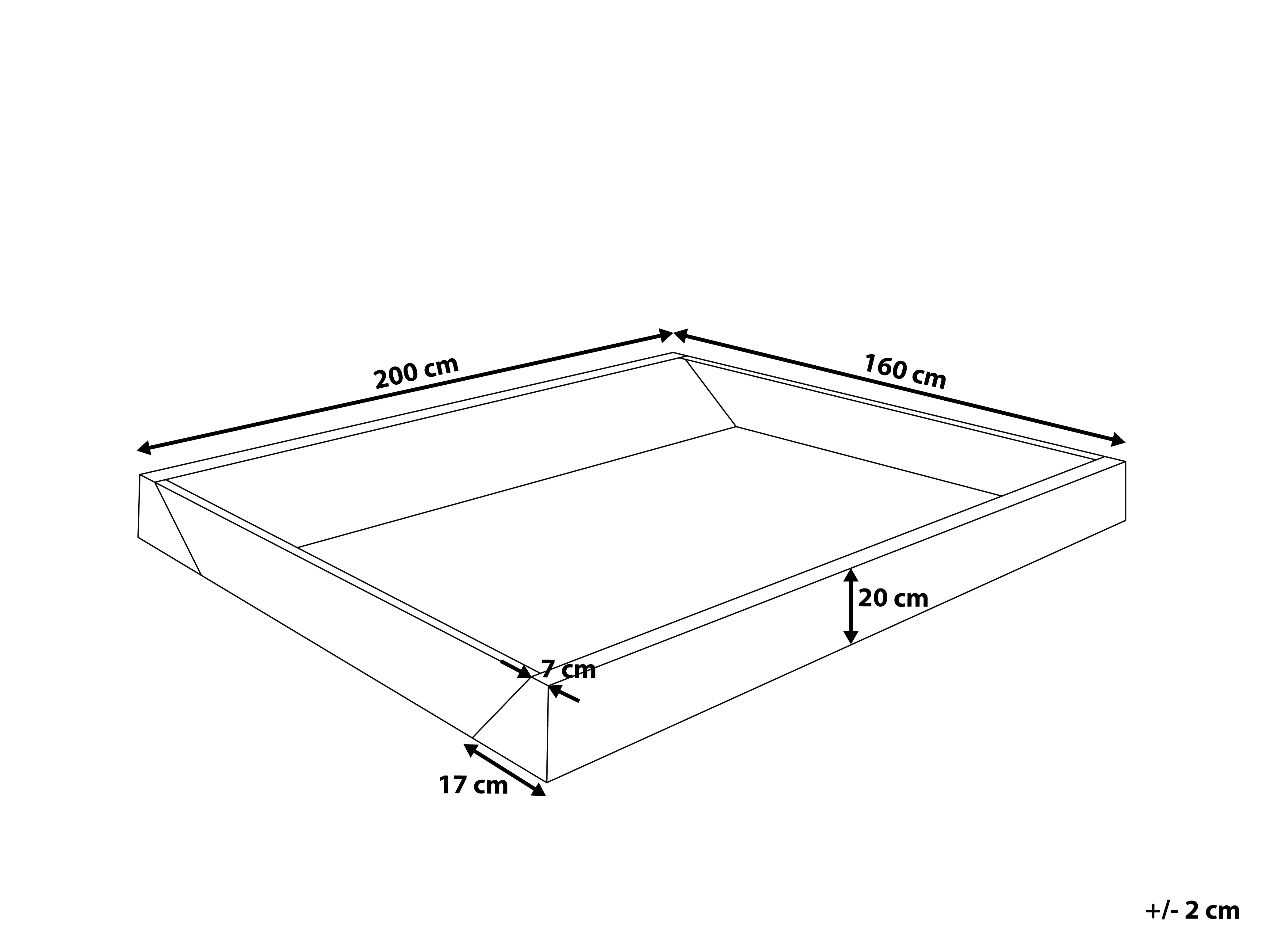 Waterbed veiligheidsvoering SIMPLE 160 x 200 cm