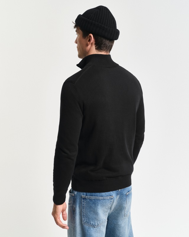 Gant Troyer »CLASSIC COTTON HALF ZIP« mit gerippten Details