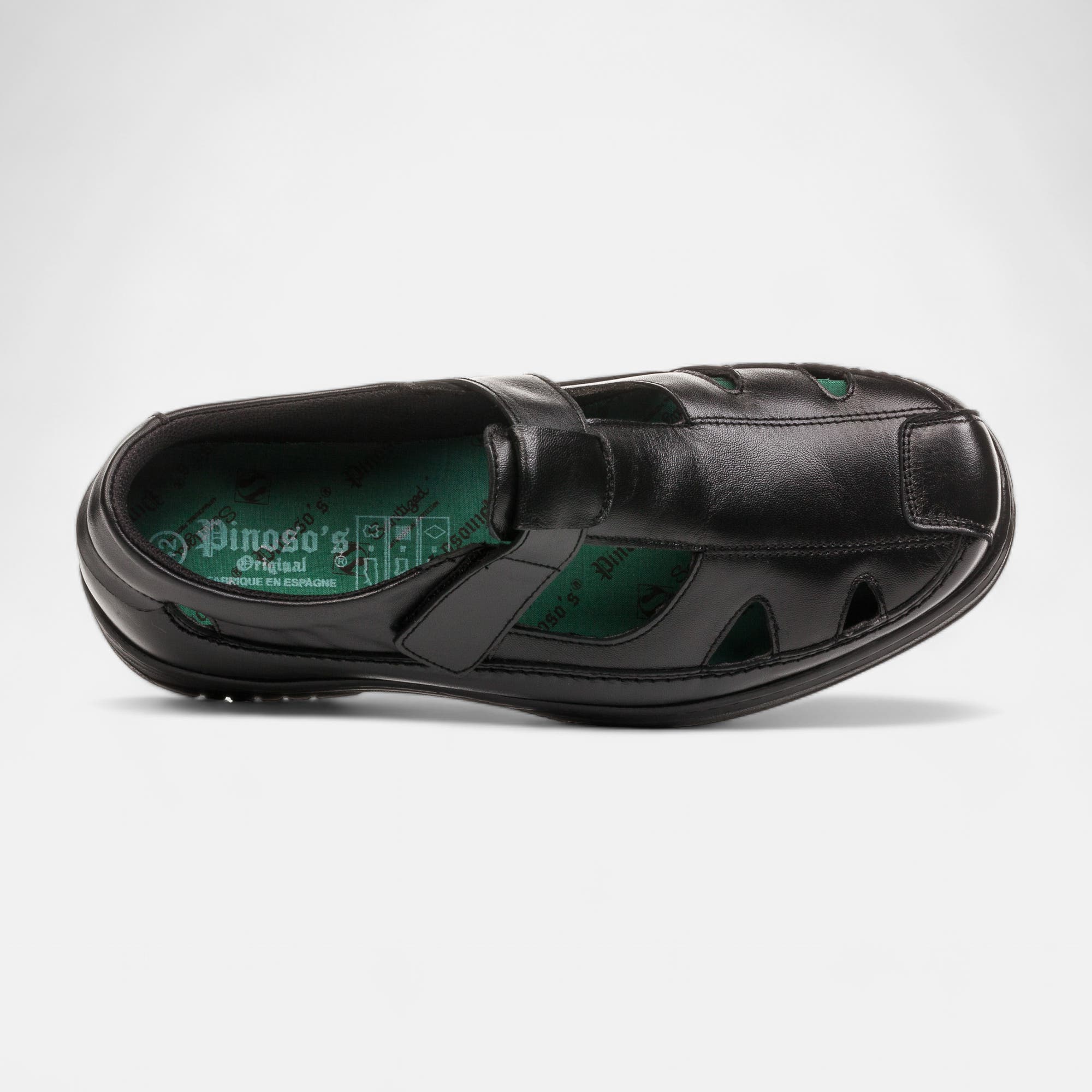 Chaussures pour personnes diabétiques Homme en cuir noir