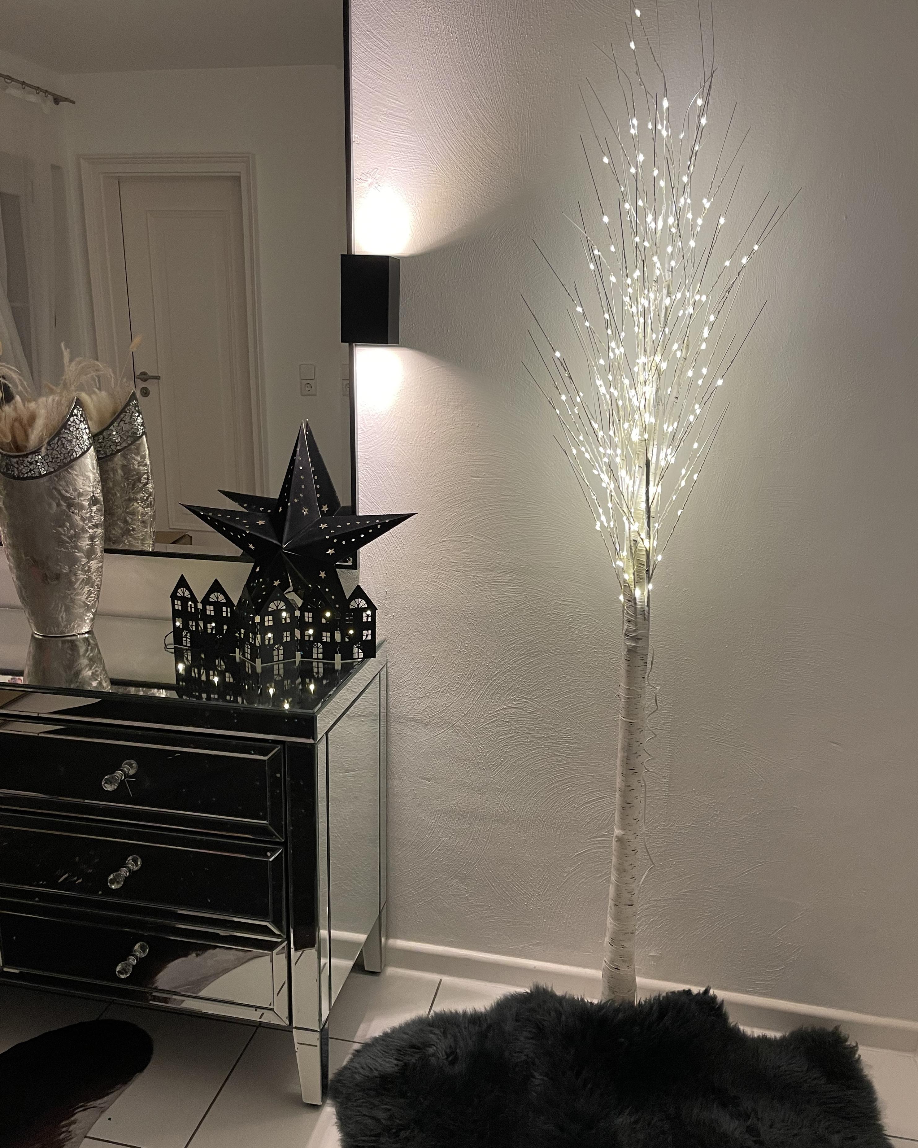 Set van 2 hangende decoraties LED MOTTI Ster 60 cm Zwart