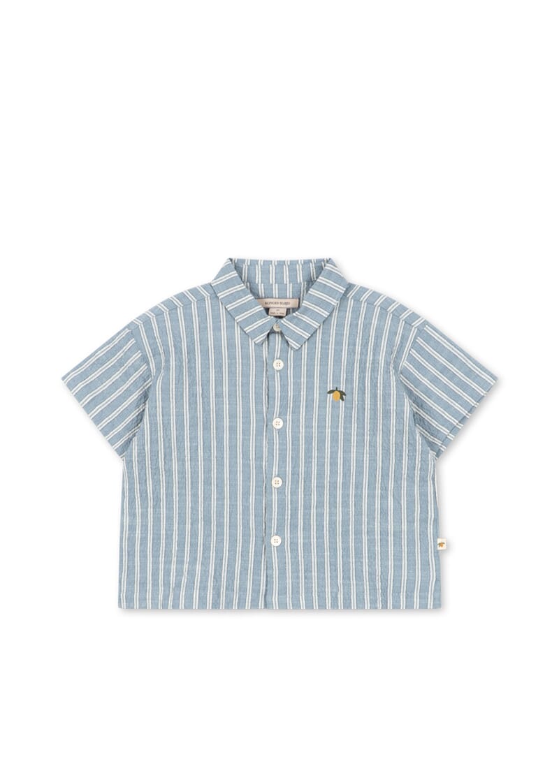Elliot Ss Shirt trio bleu stripe - Konges Sløjd - Rumpetroll