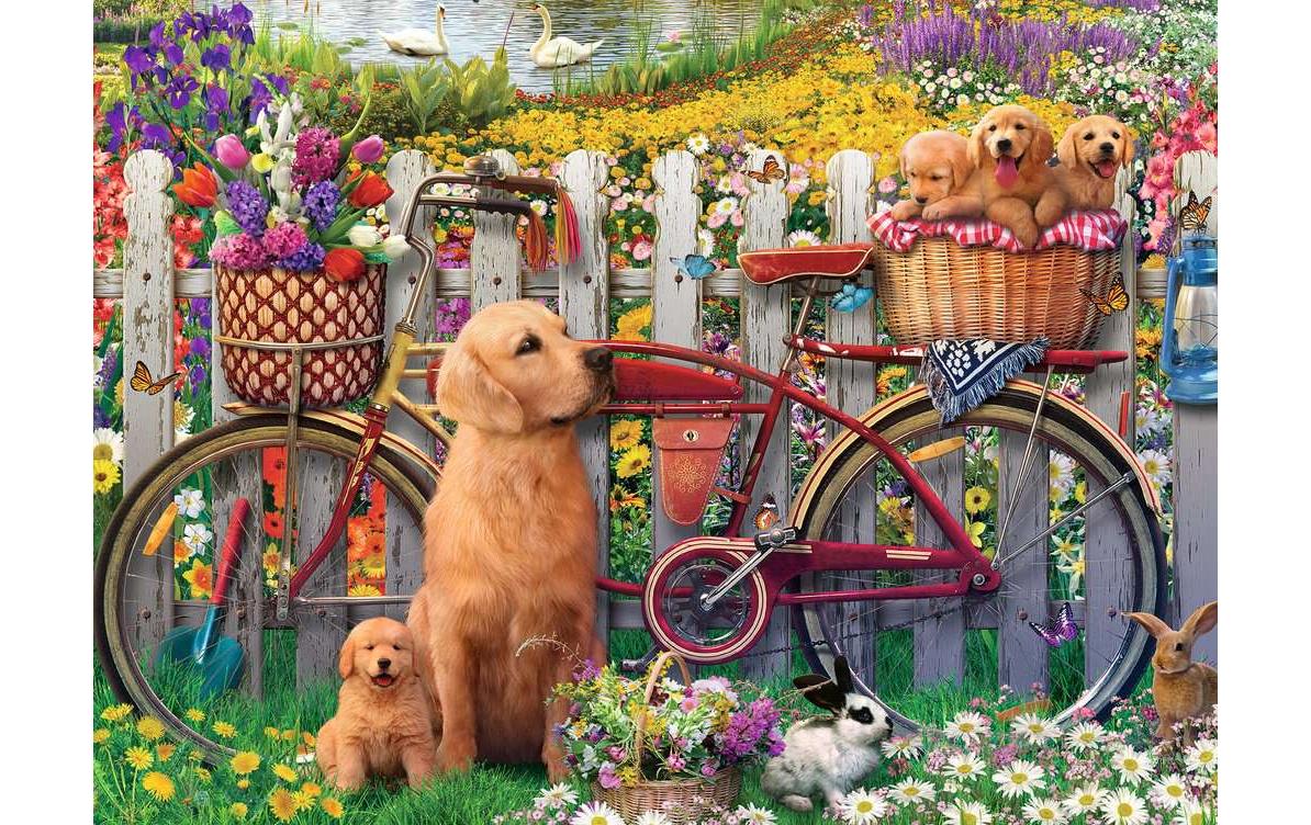 Puzzle Ausflug ins GrüneKlassisches Puzzle