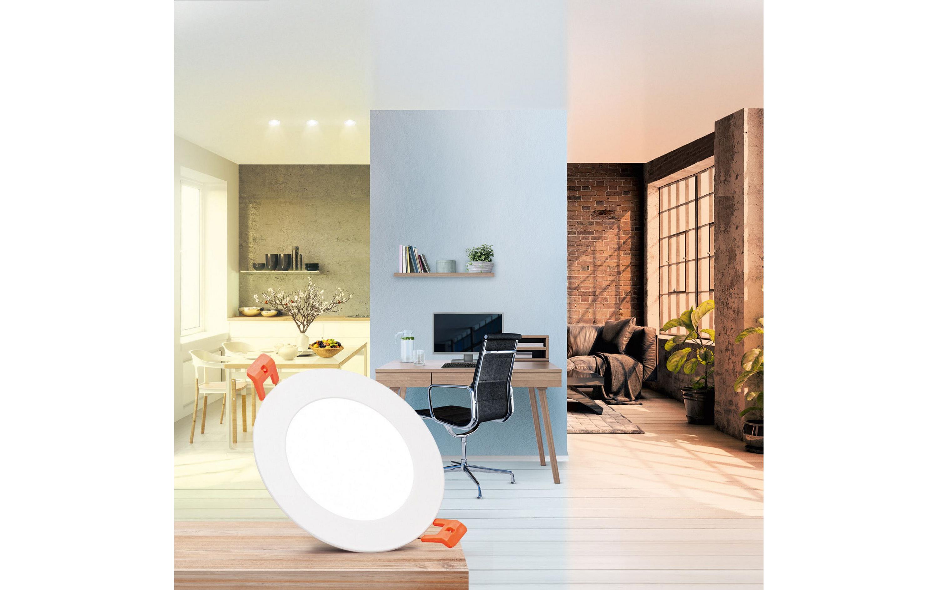 Einbauleuchte Sun@Home LED Slim, Ø 12 cm, 8 W, CRI95Smarte Leuchte zum Einbauen mit WiFi- Technologie