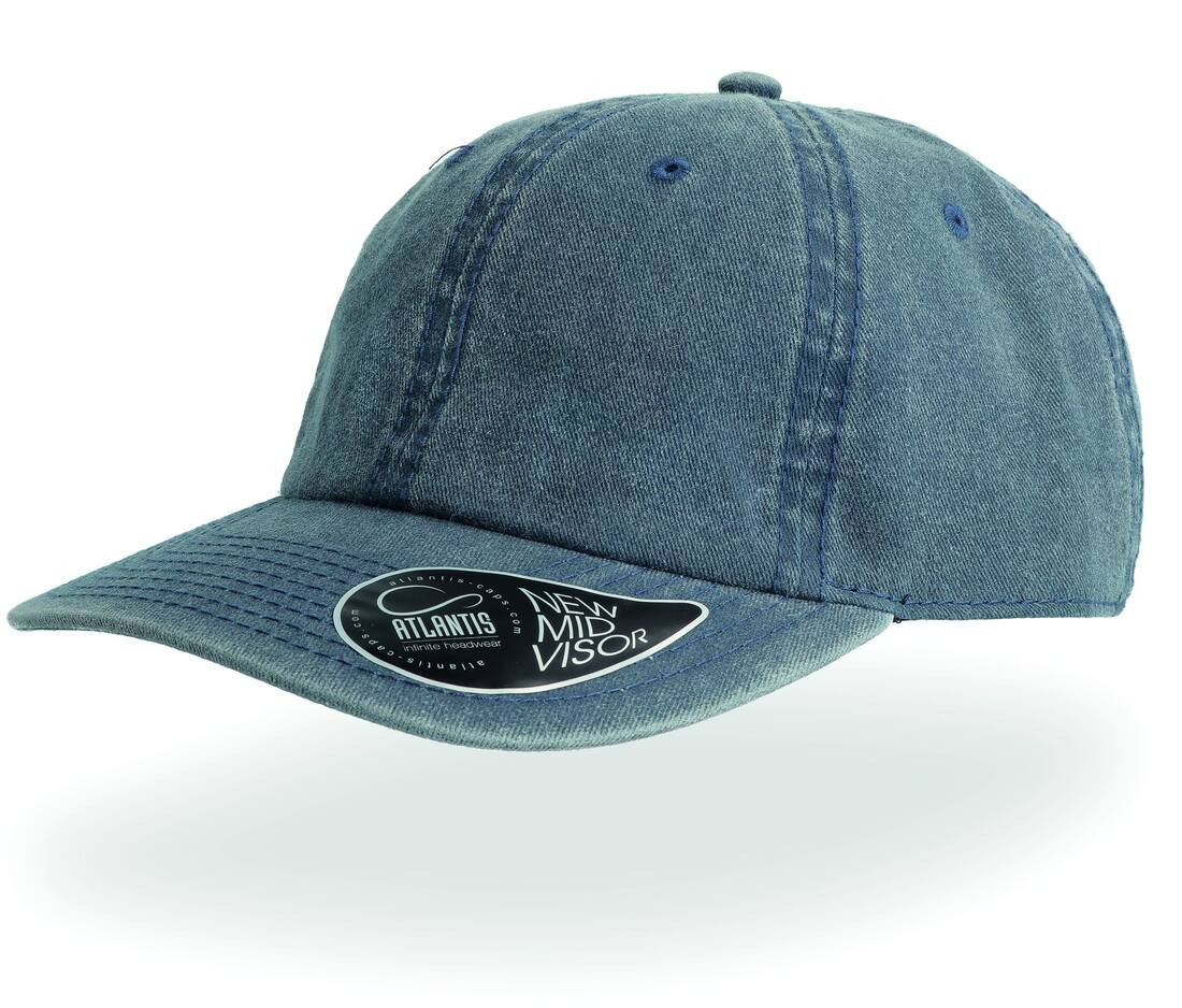Atlantis AT056 - Casquette 6 Pans Mid Visor Délavée