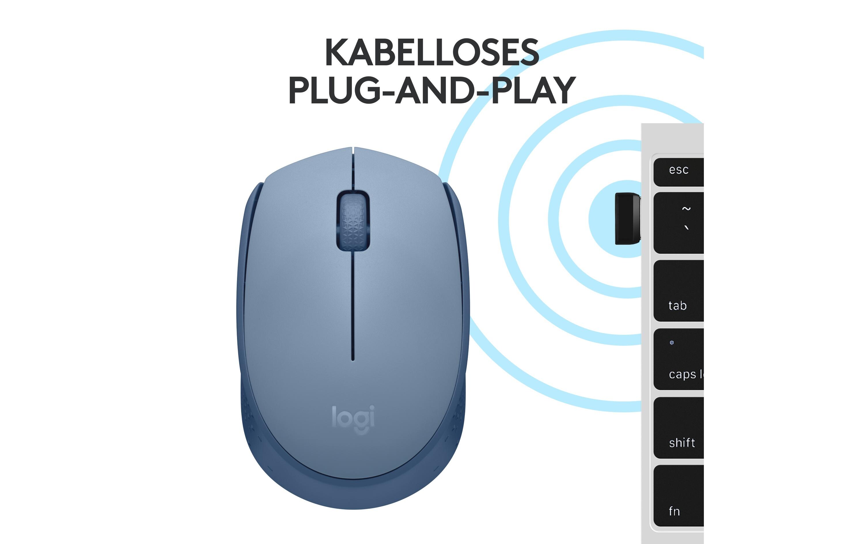 Mobile Maus M171 , kabellosKleine Wireless-Maus für Links- & Rechtshänder mit bis zu 12 Monaten Batterielaufzeit
