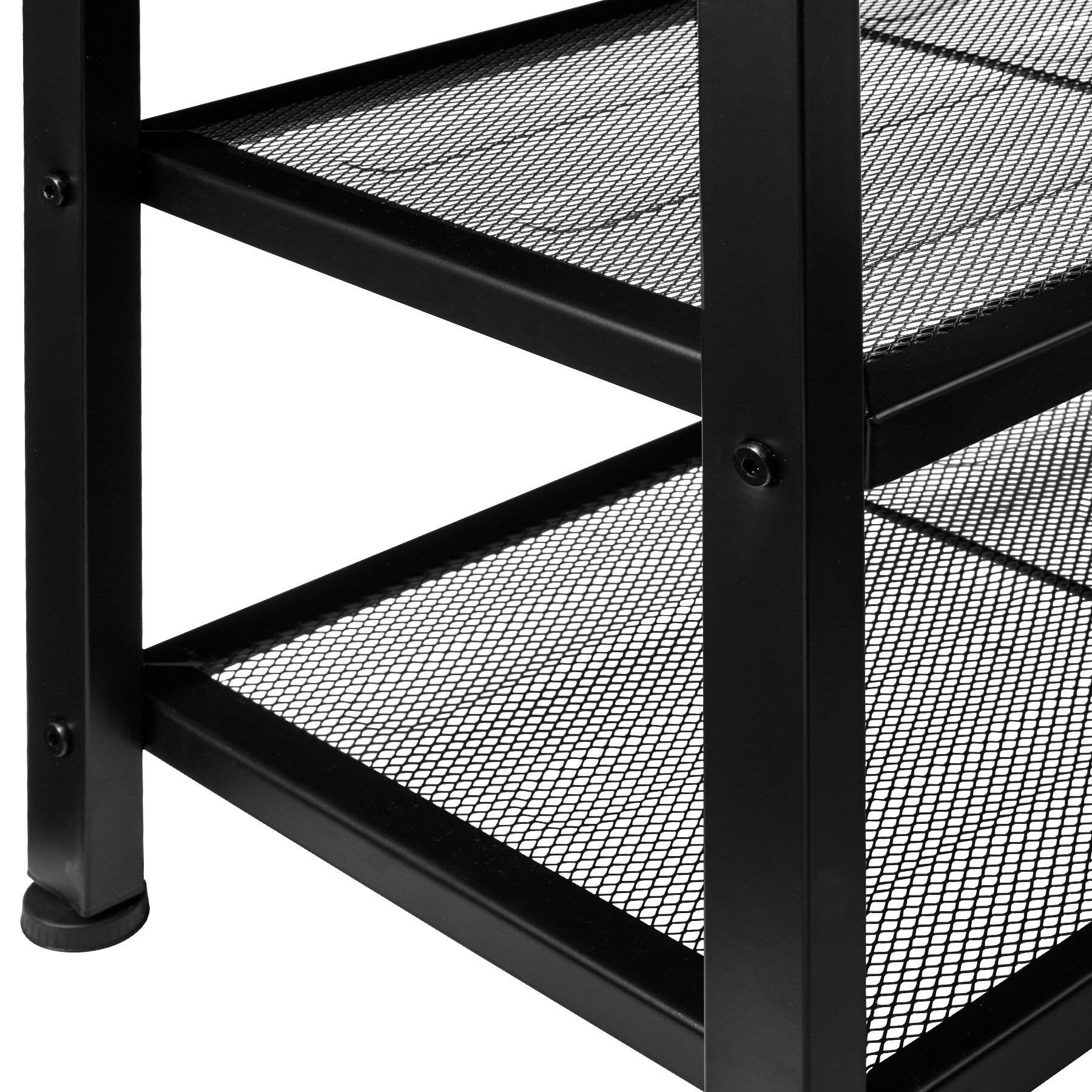tectake® Schuhregal, Industrial Style, Ablage und 2 Gitterablagen, 80 x 30 x 45,5 cm