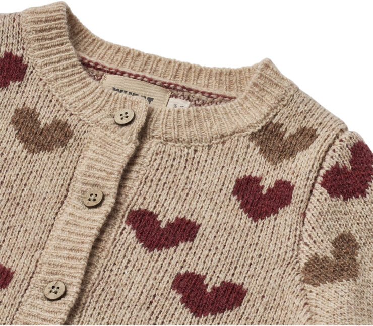Wheat Jacquard Strik Pullover Mimi Offwhite