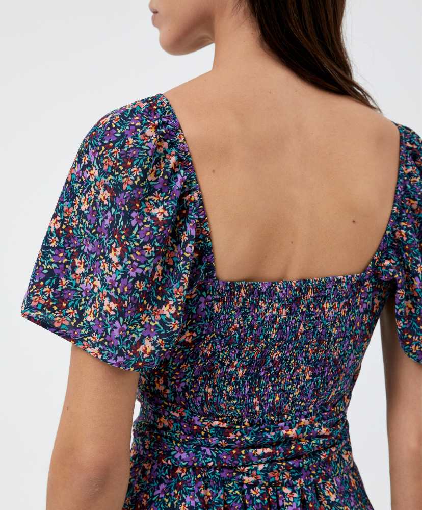 vestido longo floral