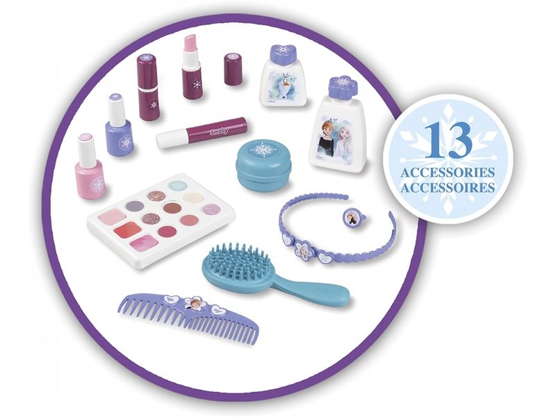 Smoby Schminkset Frozen Beauty Vanity Schminkkoffer mit Tragegriff und 13 Accessoires