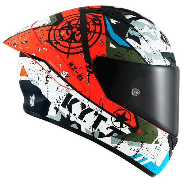 kyt - Casque NZ-Race Blazing Rouge / Blanc / Mat