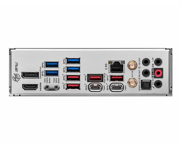 [OUTLET] - MSI MPG Z790 Edge WIFI DDR4 - Bundkort - ATX - LGA1700 sokkel - Z790 Chipset - USB 3.2 Gen 1, USB 3.2 Gen 2, USB-C 3.2 Gen2, USB-C 3.2 Gen 2x2 - 2.5 Gigabit LAN, Bluetooth, Wi-Fi - onboard grafik (CPU påkrævet) - HD Audio (8-kanaler)