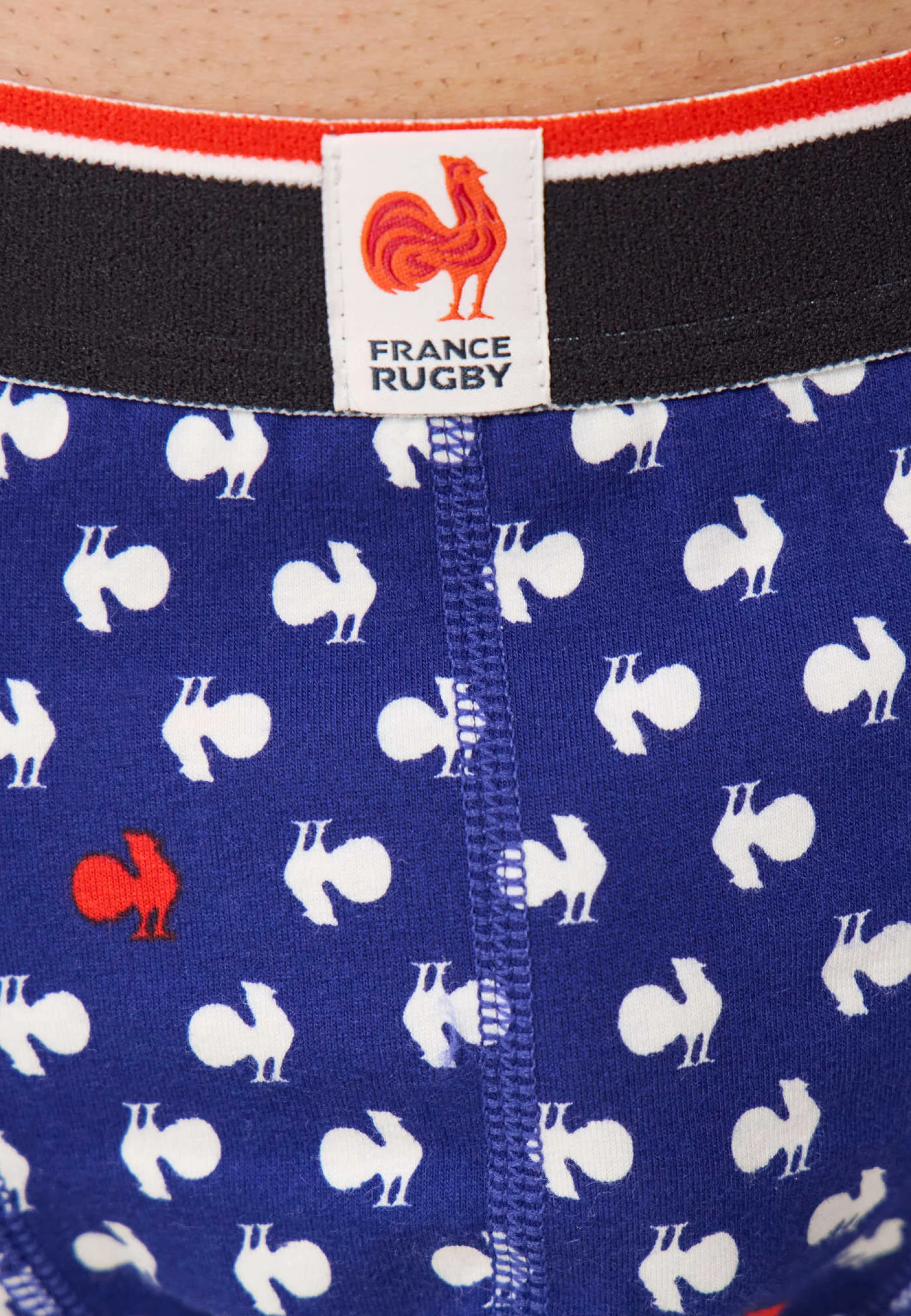 Boxer en coton-Marius Coq Bleu Blanc Rouge XV de France