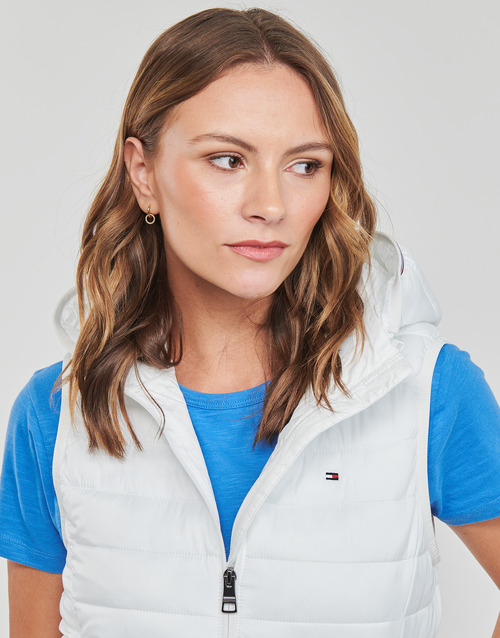 Tommy Hilfiger - LW PADDED GLOBAL STRIPE VEST - Blanc