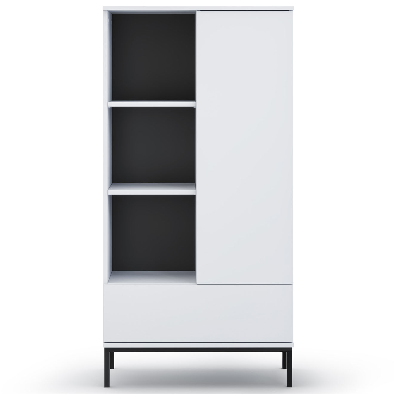 Cosmopolitan Design Bibliothèque Query blanche - 70x41x140 cm