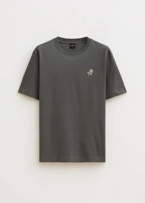 T-shirt met print bloem groen (GRN.G)