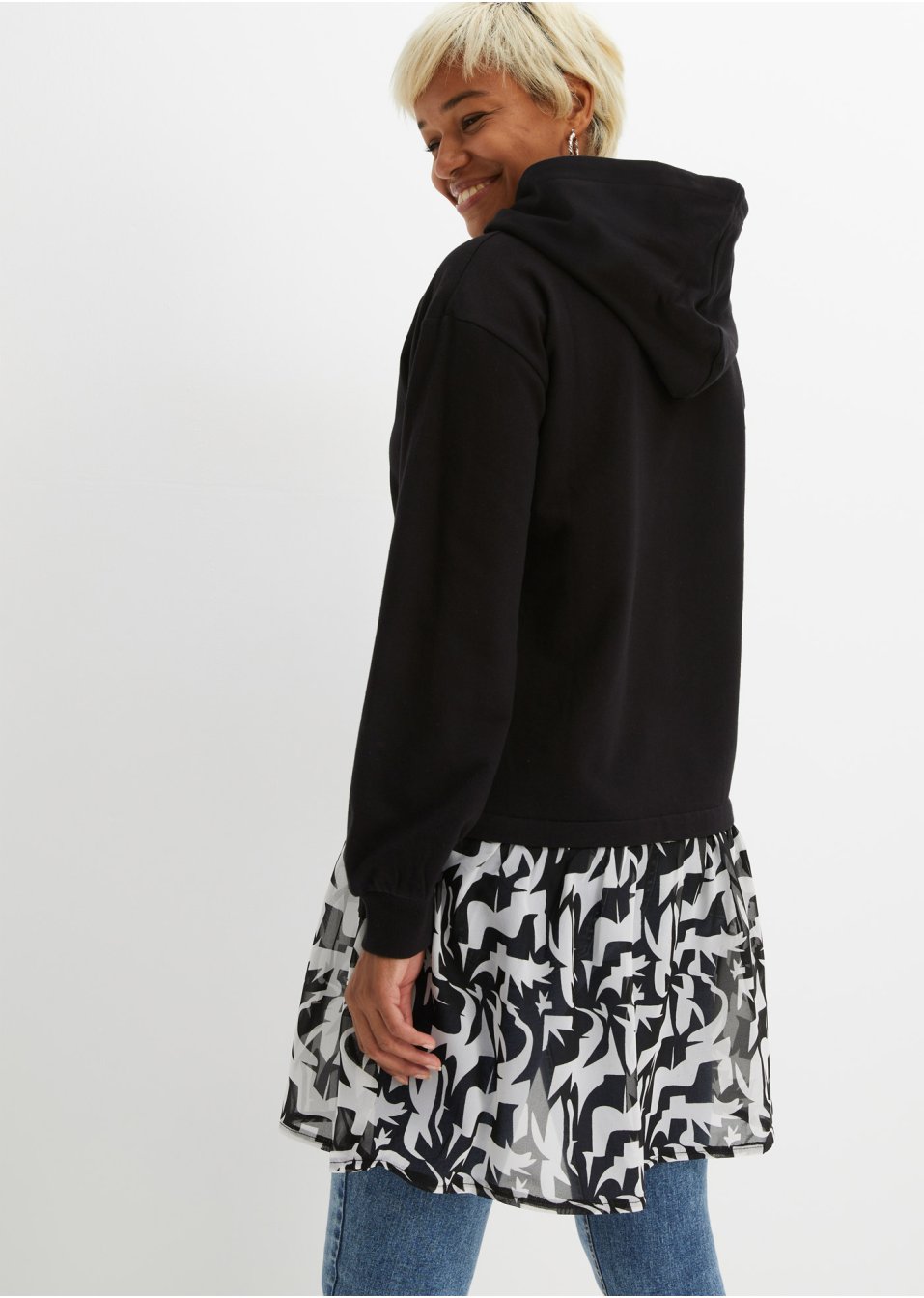 Sweat-shirt avec empiècement jupe