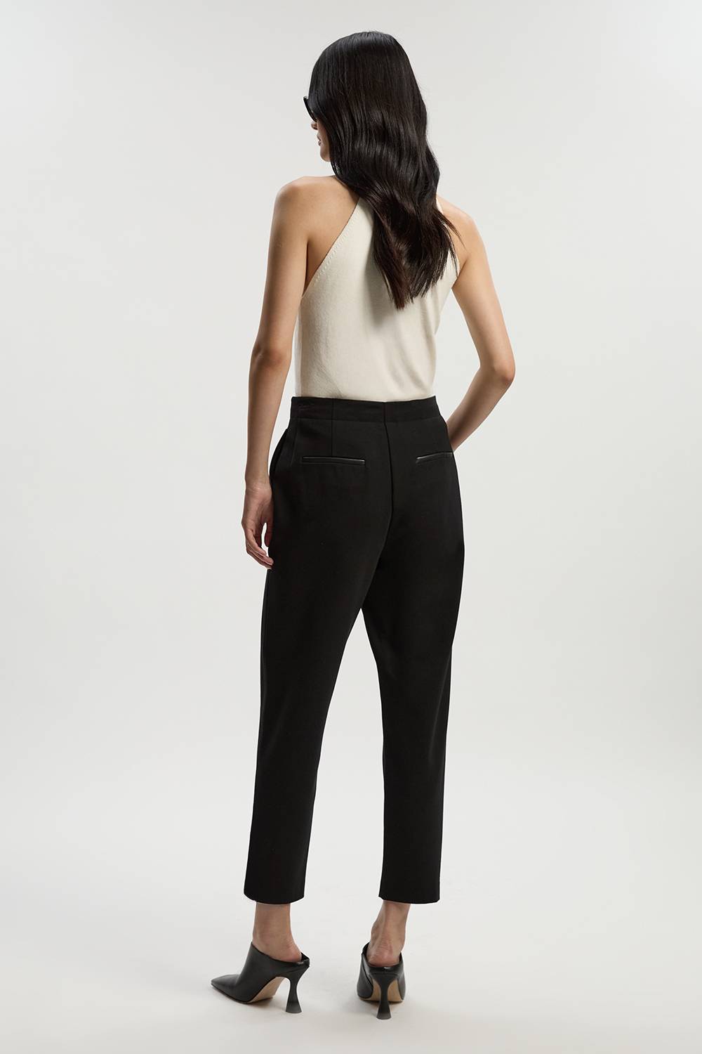 KarenMillen Pantalon Ajusté Coupe Slim Mélange Ponte Et synthétique