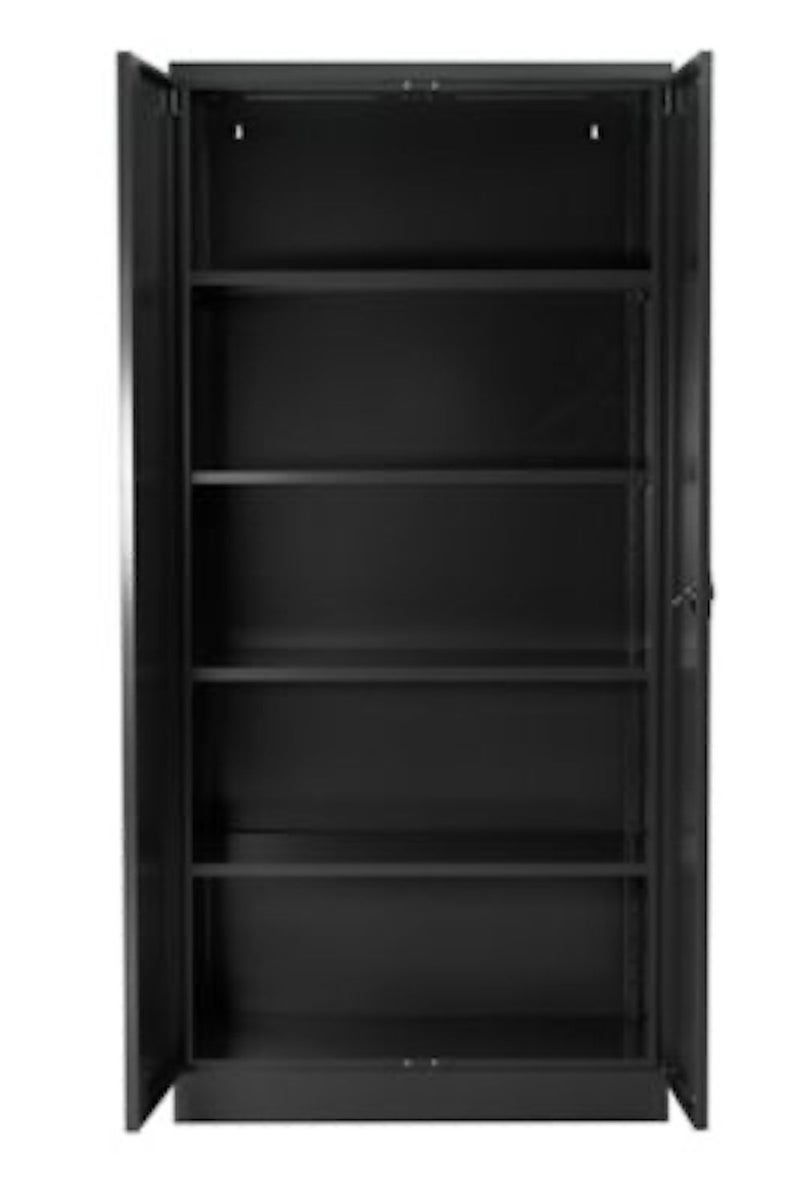 PROREGAL Stalen kast Bee 4 planken HxBxD 195 x 92 x 60 cm Gepoedercoat en versterkt plankmateriaal Antraciet & Antraciet
