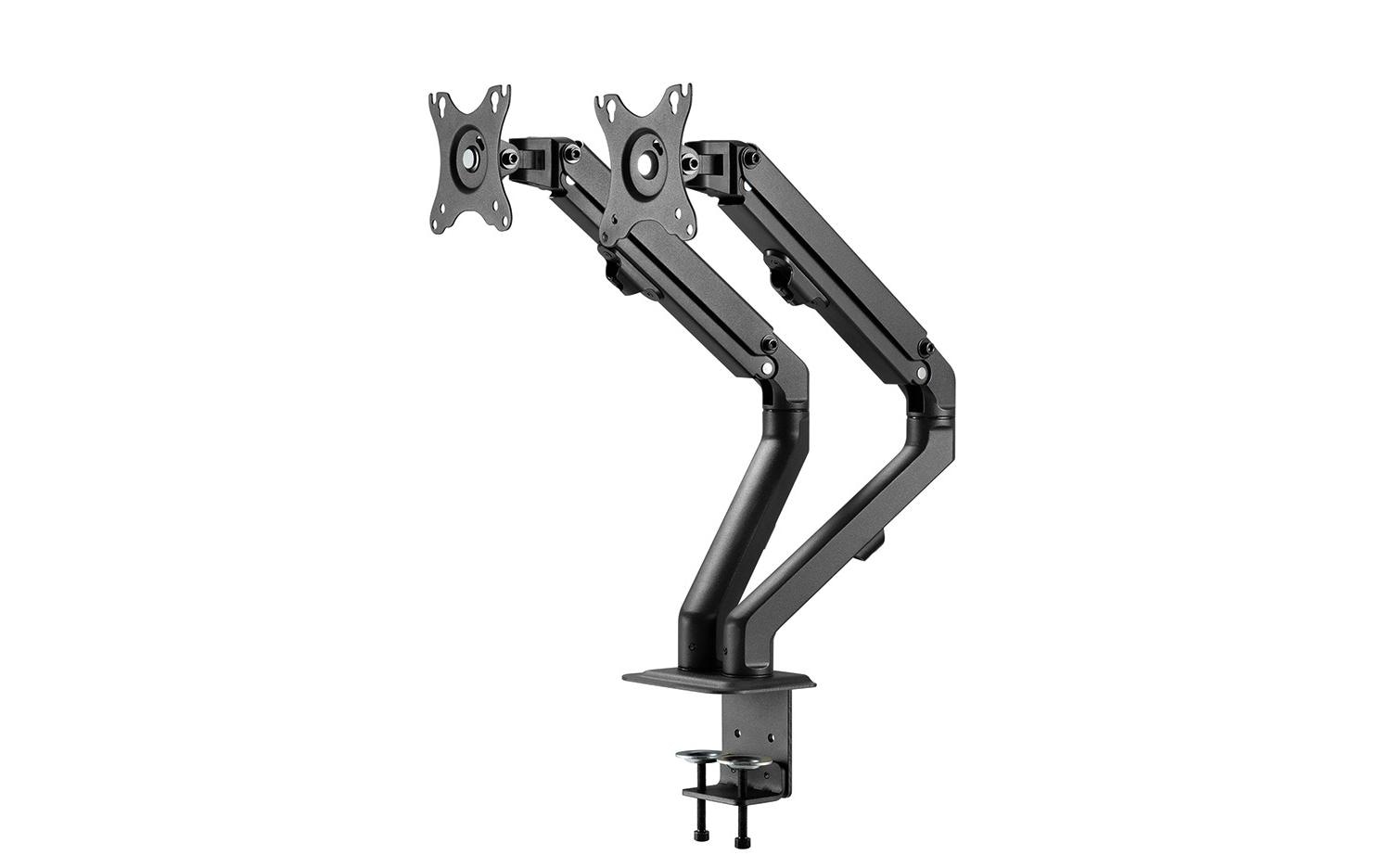 Tischhalterung FPMA-D650D bis 7 kg – Schwarz<br>Vollbewegliche Tischhalterung für zwei Flachbildschirme bis zu 27 Zoll