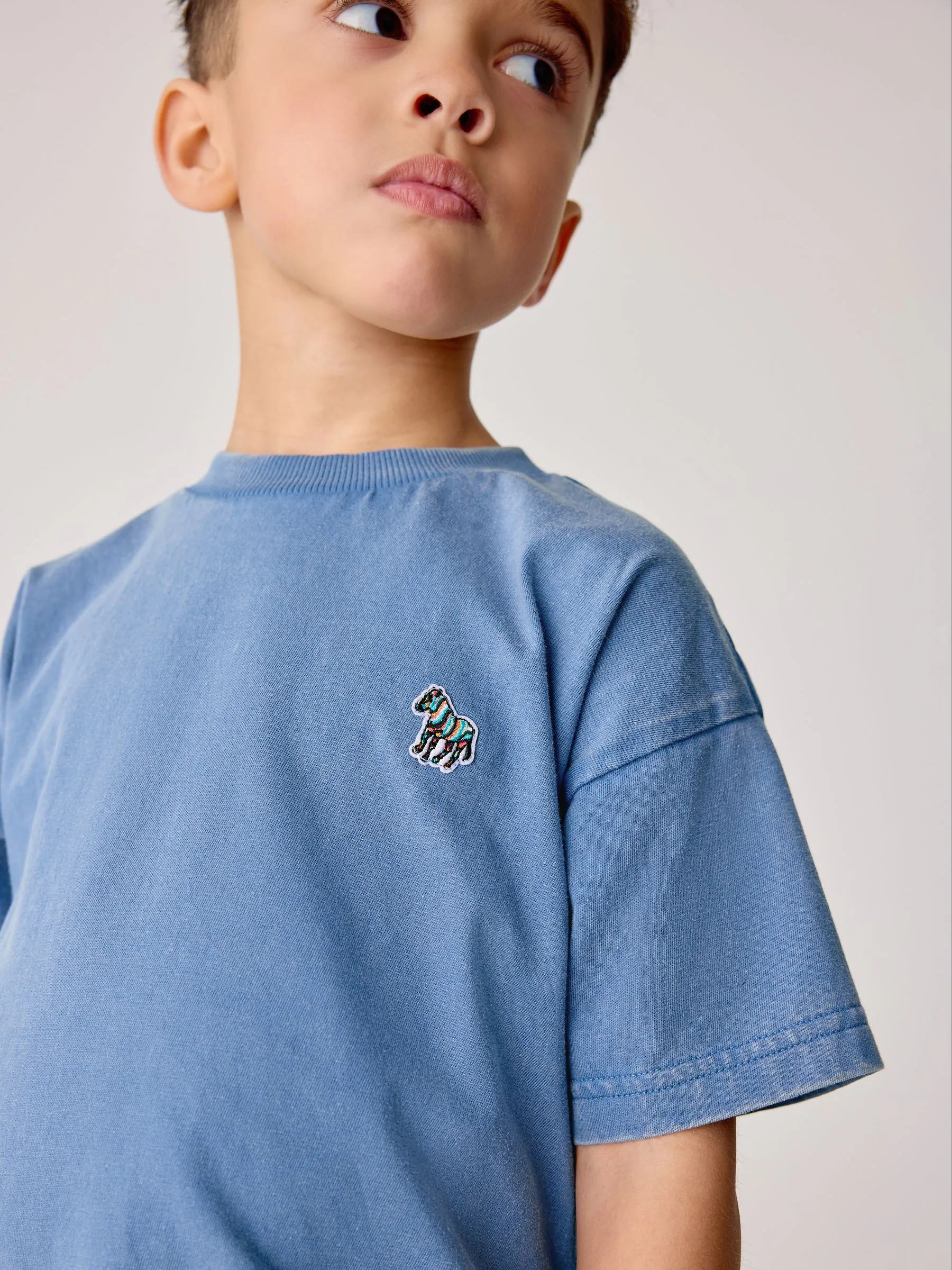 Blauwe wassing - Paul Smith Junior set van top en shorts voor jongens