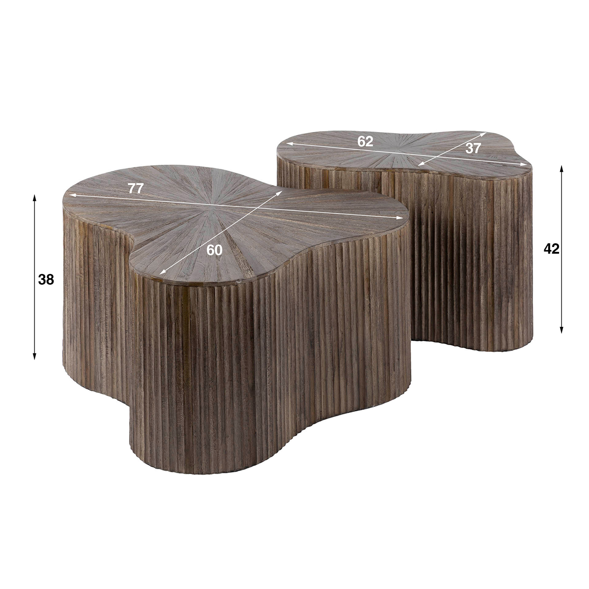 Salontafel Kib Shamrock - set van 2
