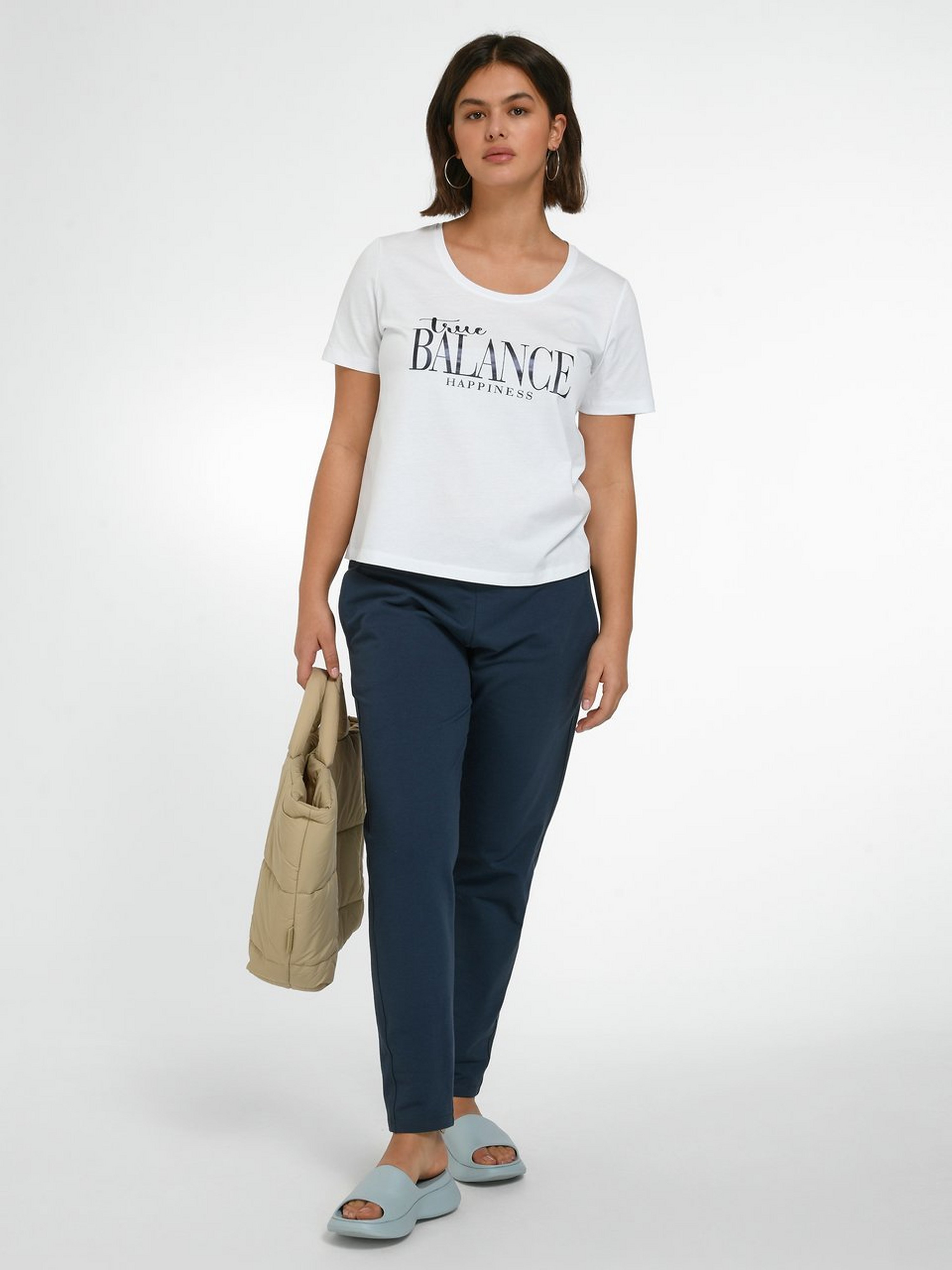Rundhals-Shirt mit 1/2-Arm