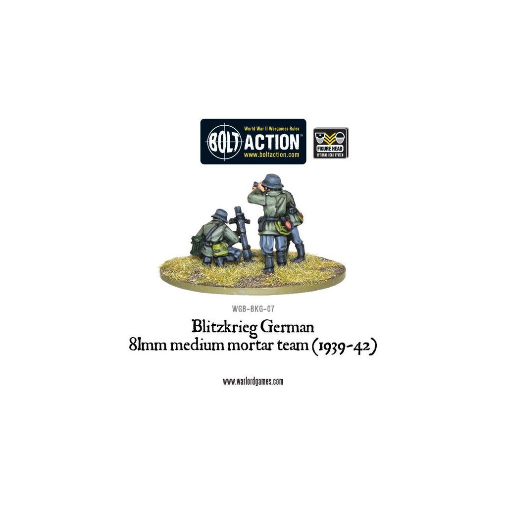 Bolt Action - Blitzkrieg German 81mm Medium Mortar Team (1939-42)