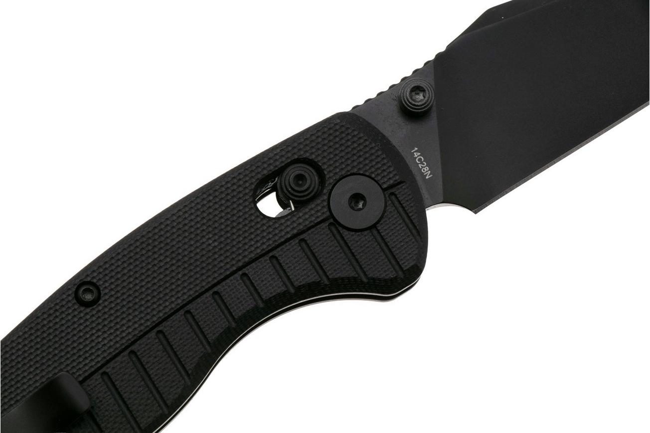 QSP Knife Reptile QS165-C2 PVD 14C28N, Black G10, zakmes