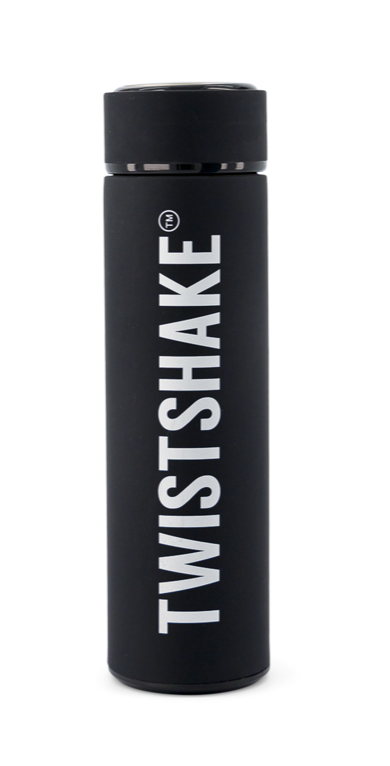 Bouteille Isotherme 420ml Twistshake Noir - Ecru