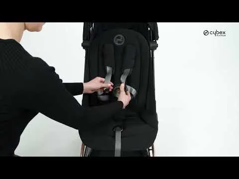 Cybex Poussette Coya - Cadre chromé avec siège rose pêche