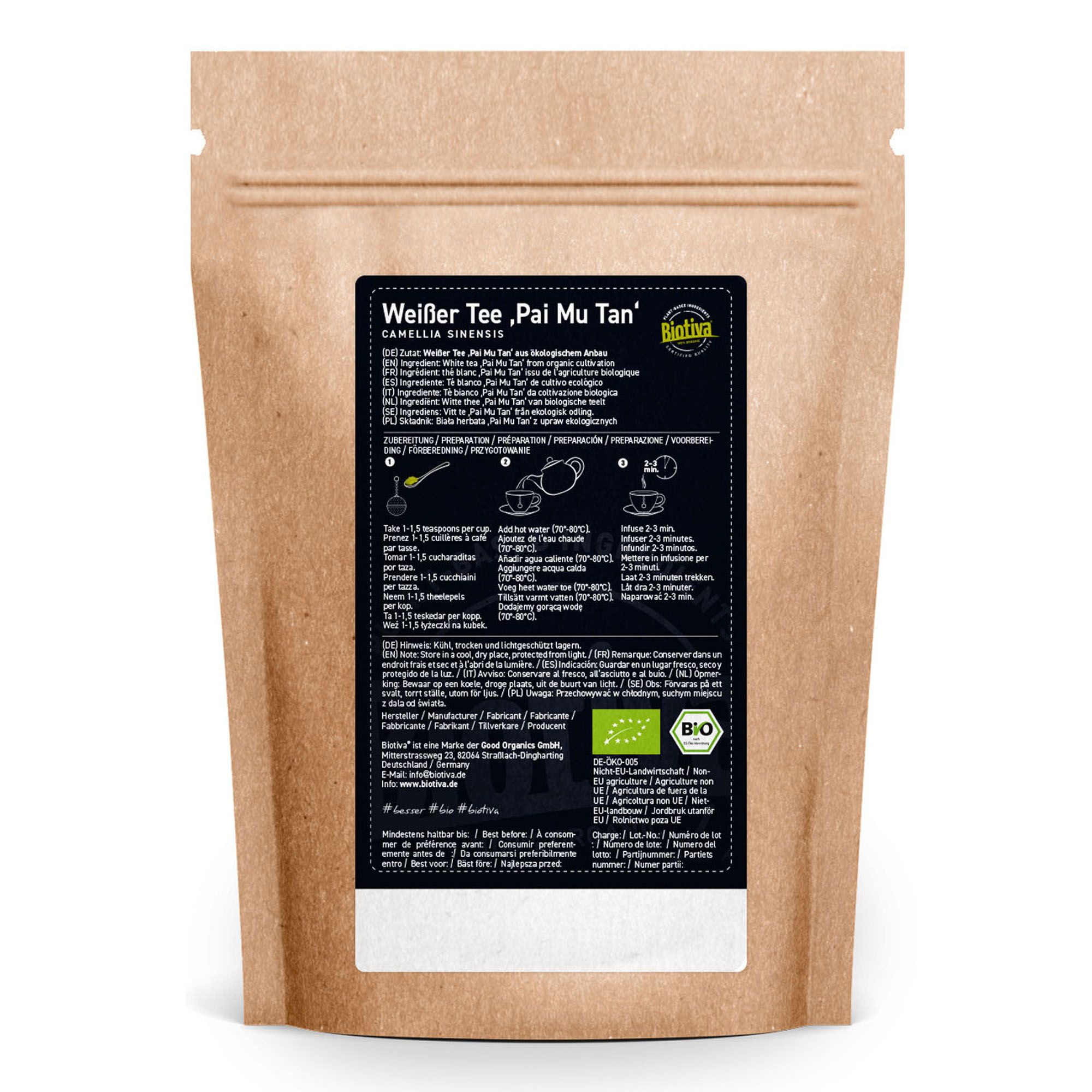 Biotiva Weißer Tee Pai Mu Tan Bio