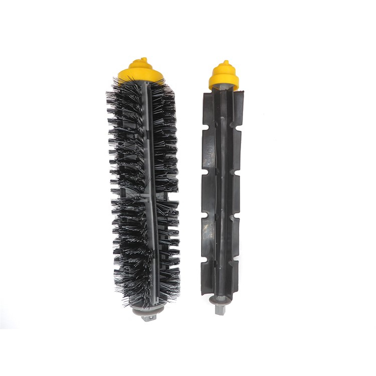 (2-tlg. Set) Ersatz Bürste Gummi Lamelle Reinigungs Kit für iRobot Roomba Staubsauger Roboter Serie 800 / 900 - Schwarz