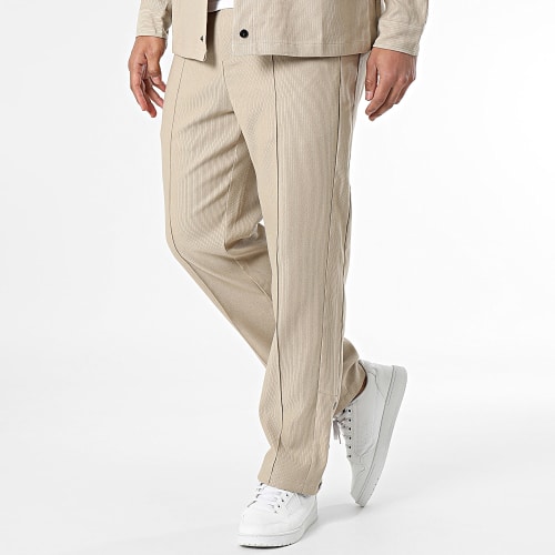 Ensemble Chemise Manches Longues Et Pantalon Beige