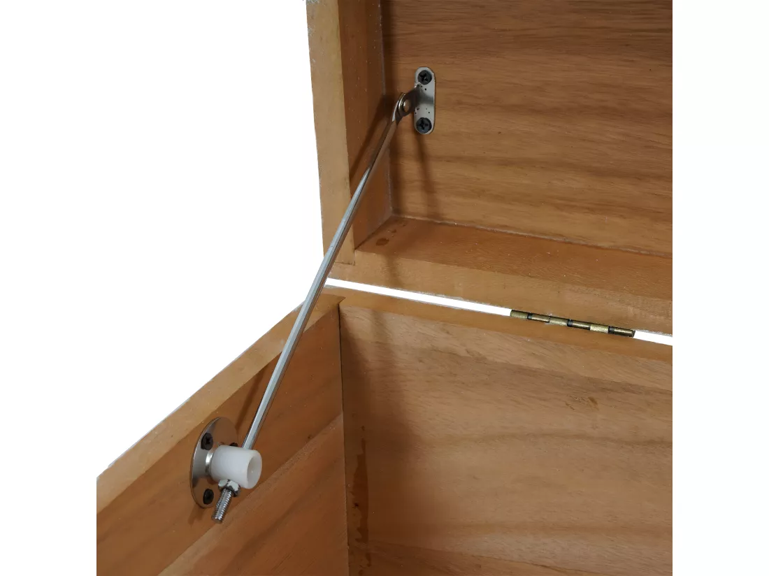 Coffre en bois H356, blanc