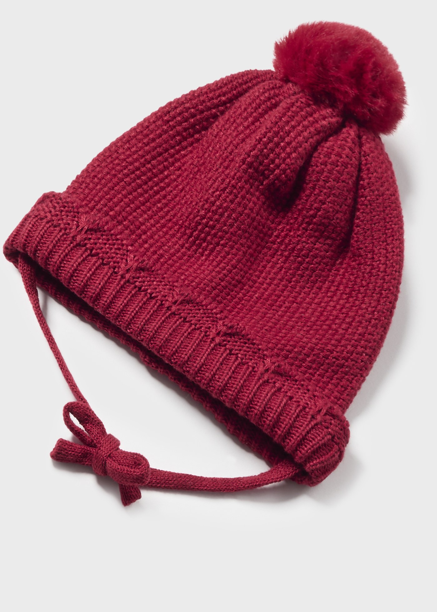 Casaco de tricô com gorro para recém-nascido