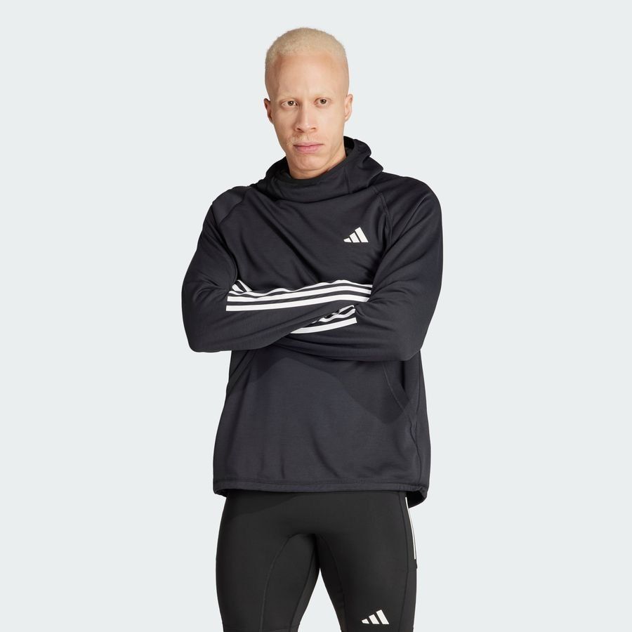 Adidas Sweat-shirt à capuche Own the Run 3 bandes