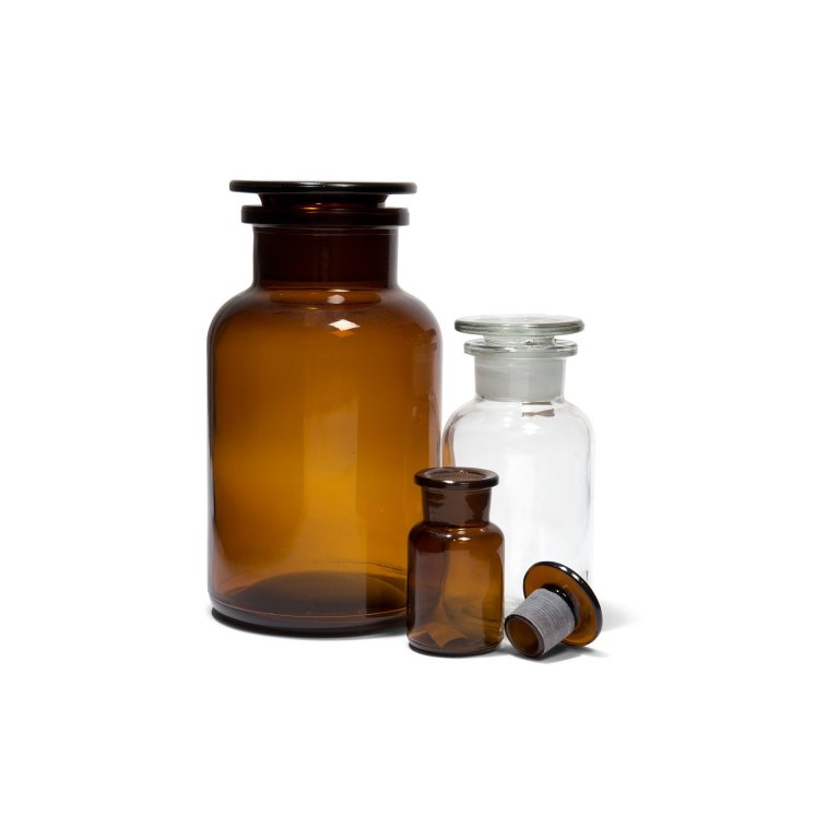 Apothekerflaschen mit Glasstopfen