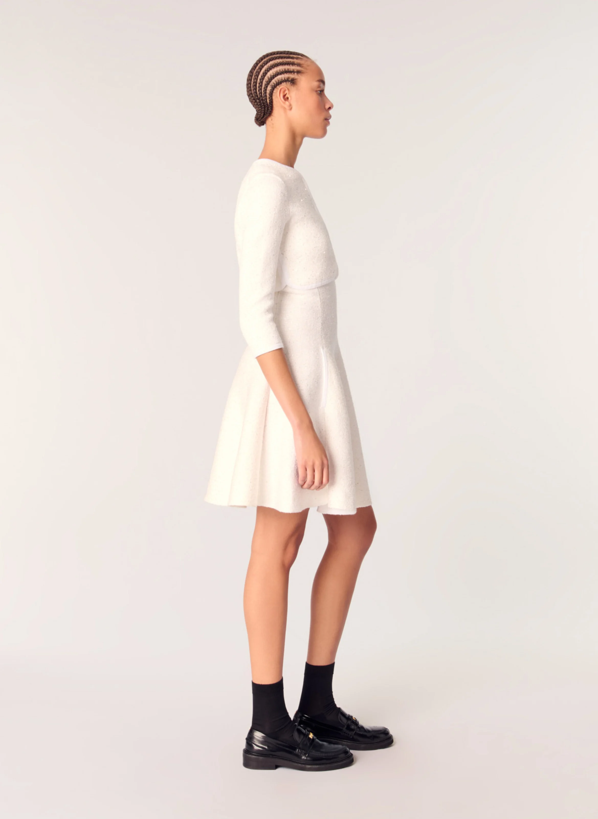 Cardigan col rond | Blanc