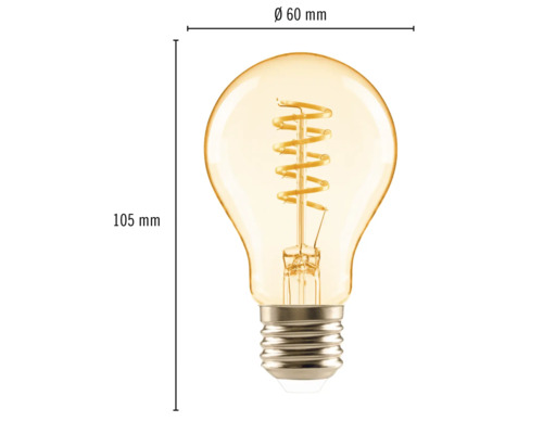FLAIR LED Lamp A60 amber E27/2W(16W) 150 lm 2200K warm wit