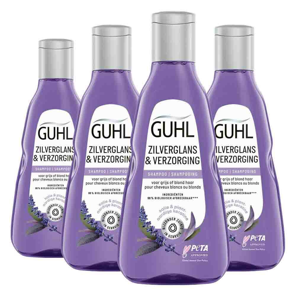 4x Guhl Zilverglans & Verzorging Shampoo250 ml