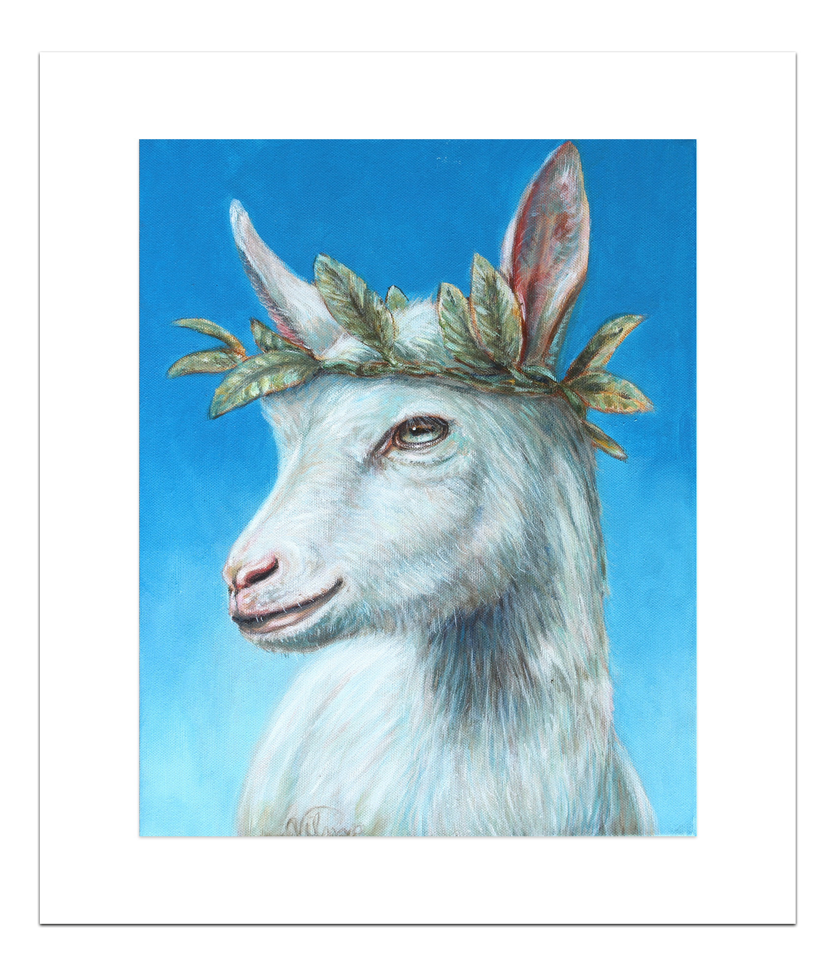 UC_Print Geit met Lauwerkrans 40 x 50 cm
