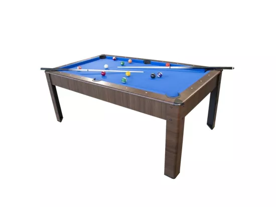 Billard Américain HARMONY 6Ft - 206,5 x 116,5 x 80 cm avec accessoires et plateau dînatoire - Couleur Chêne