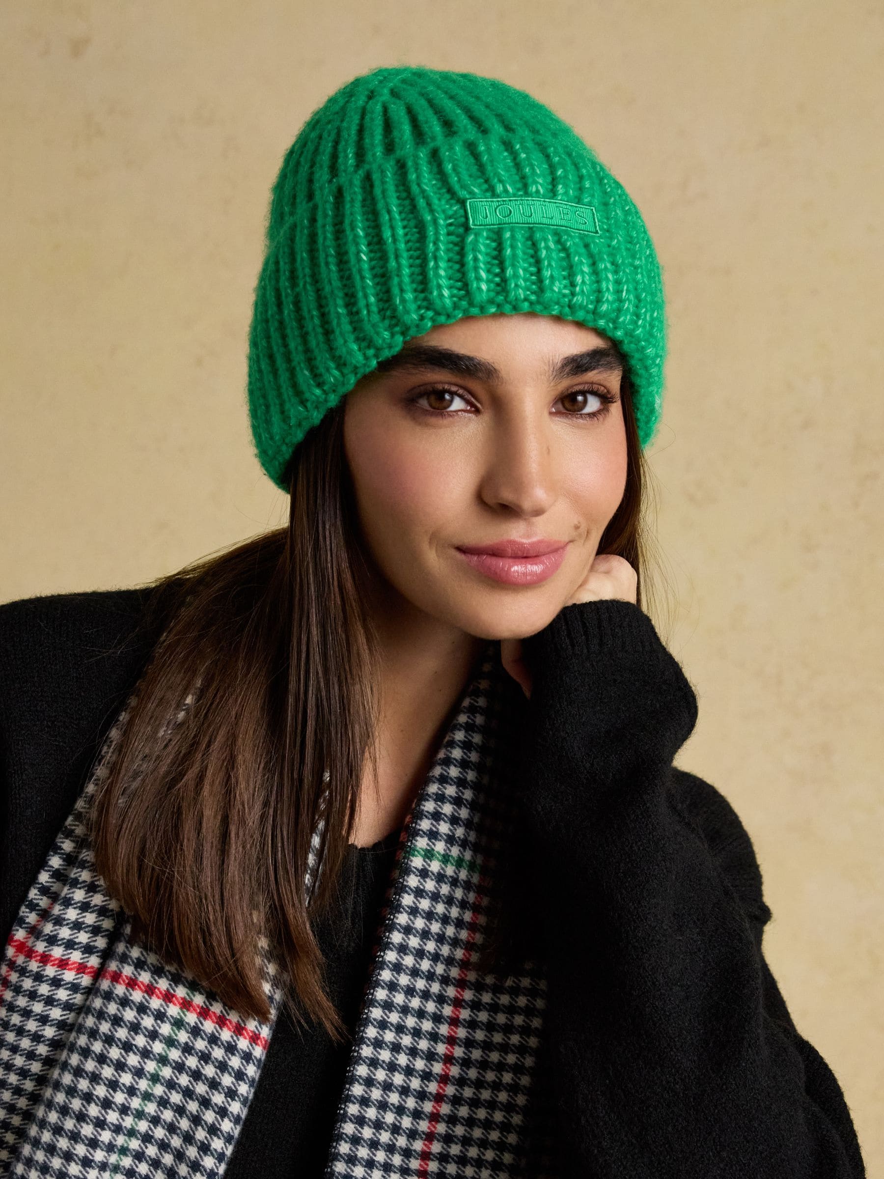 Groen - Joules Rosa beanie-muts