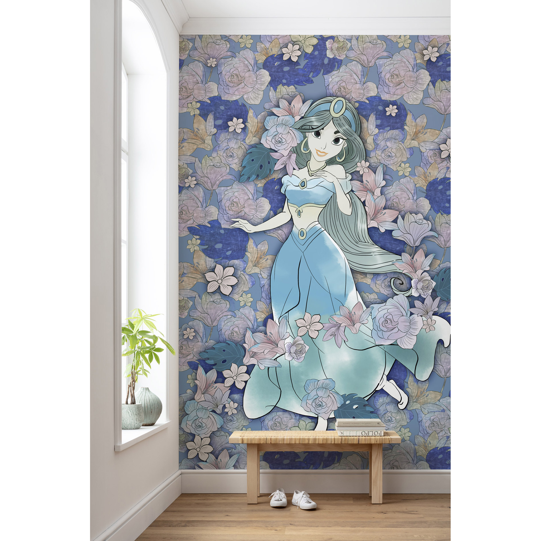 Vlies-Fototapete JASMIN COLORED FLOWERS - 200x280 cm