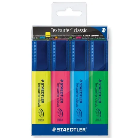 STAEDTLER® Textmarker Textsurfer® classic, nachfüllbar, Etui mit 4 Stück